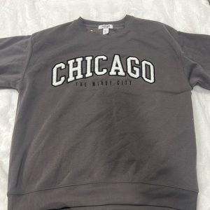 Charcoal grey crew neck